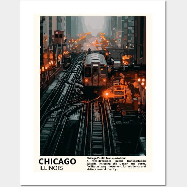 Chicago City Wall Art by Raniazo Fitriuro